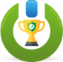 Open badge for digital essentials showing a trophy icon