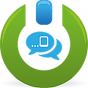 Open badge showing an icon representing an online chat