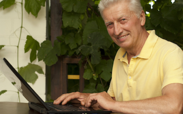 man at computer