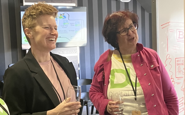 claire stapleton and Kate DU smiling