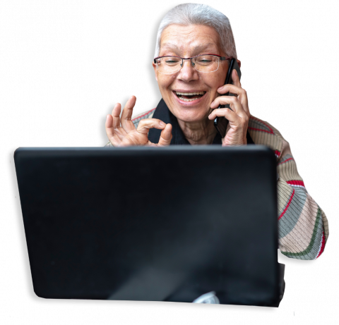 lady with a laptop