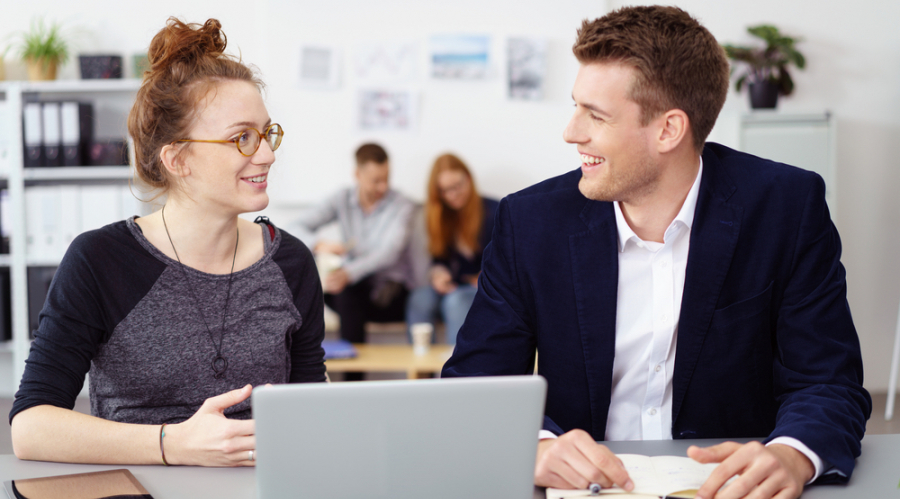 two people at a computer