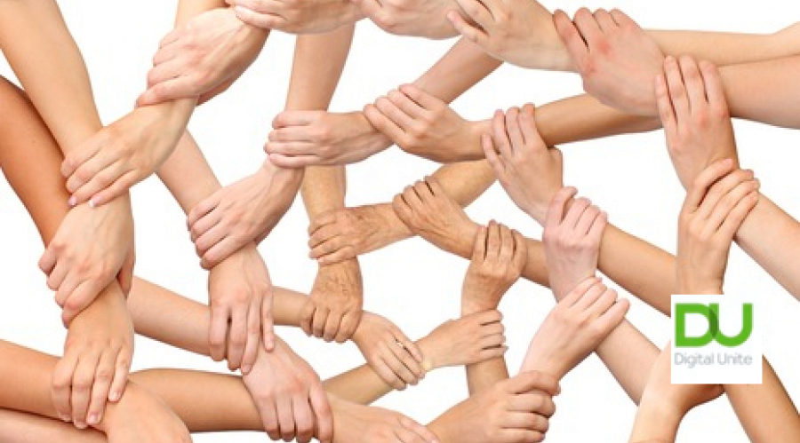 hands linking to one another