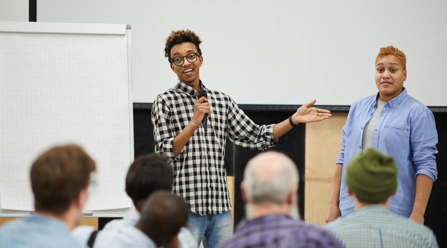 people at a workshop