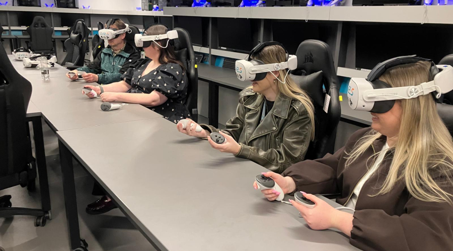 people in VR headsets