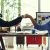 fist bump in an office setting